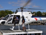 Helicopter at jetty